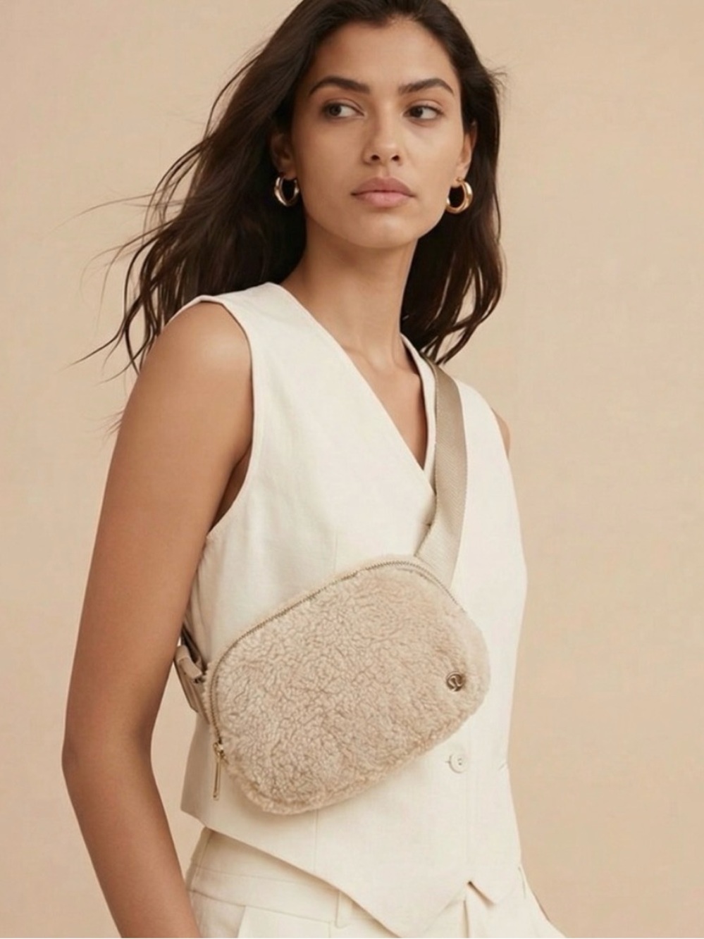 lululemon athletica Beige Crossbody Winter  Bag
